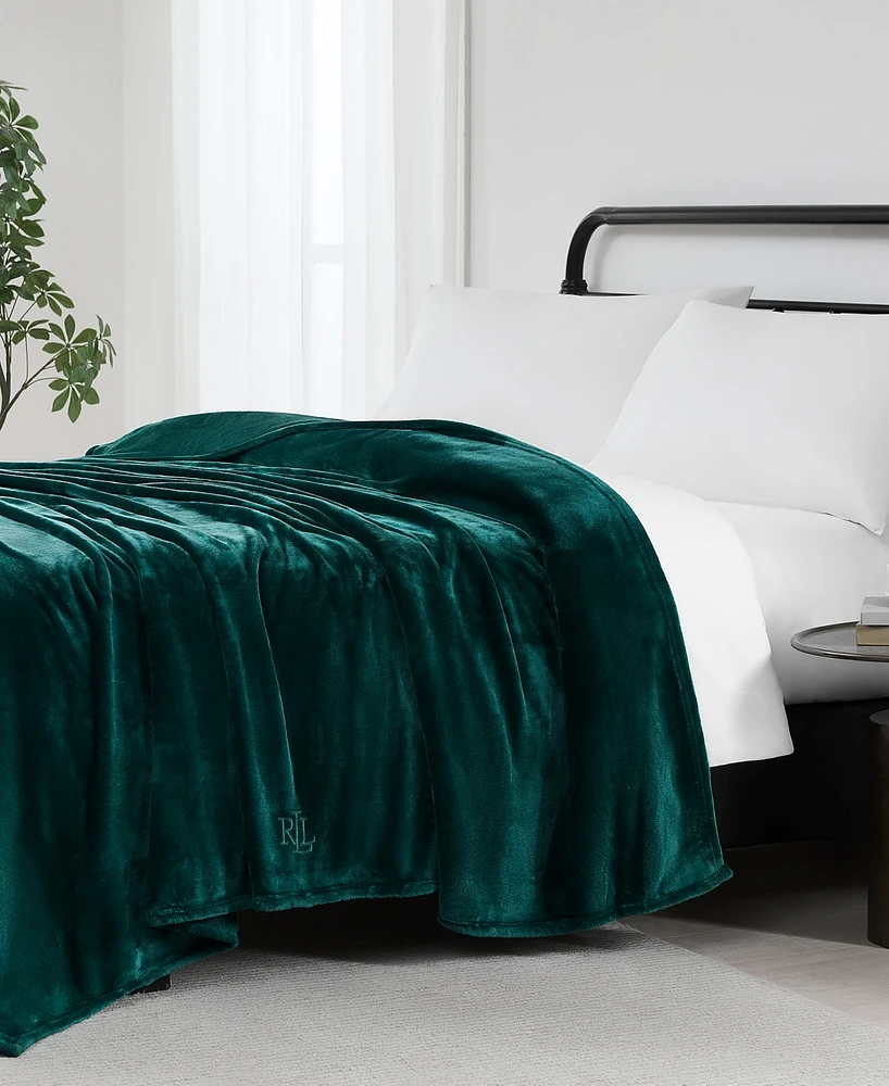 Lauren Ralph Micromink Plush Blanket