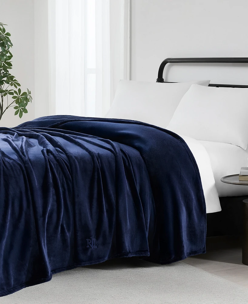 Lauren Ralph Micromink Plush Blanket