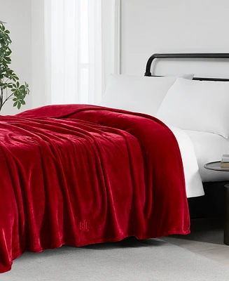 Lauren Ralph Micromink Plush Blanket