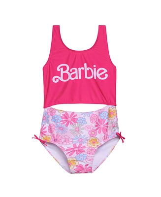Barbie Little Girls One Piece Bathing Suit to