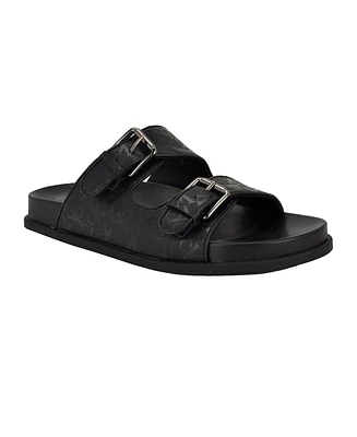 Calvin Klein Women's Vibe Double Band Slip-On Flat Sandals