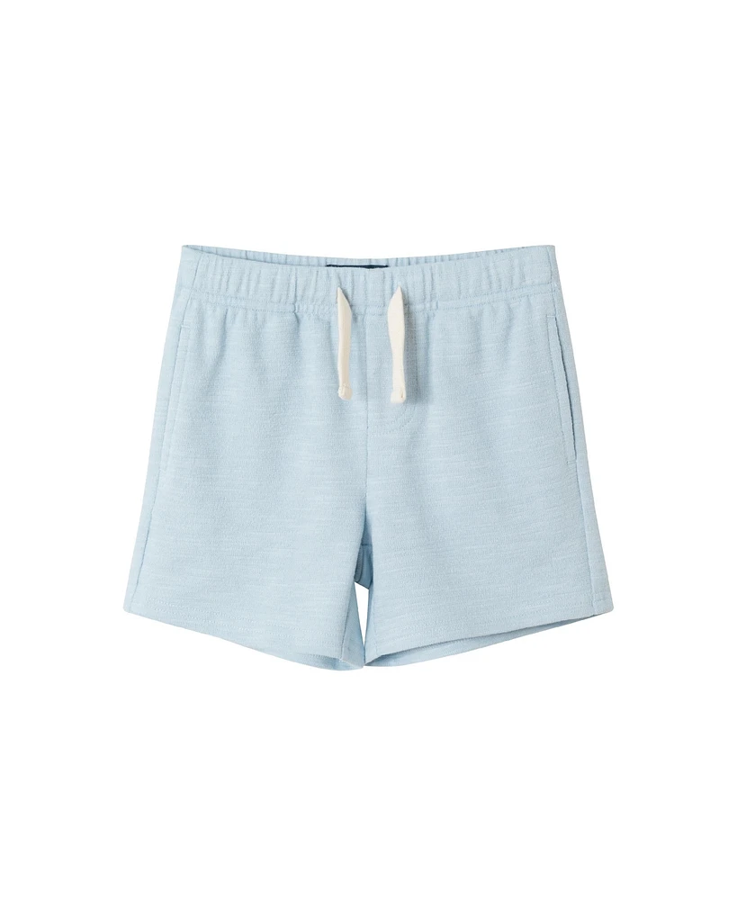 Andy & Evan Toddler Boys Toddler/Child Lt Blue Textured Polo and Shorts Set
