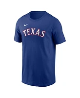 Nike Men's Jacob deGrom Royal Texas Rangers Fuse Name Number T-Shirt