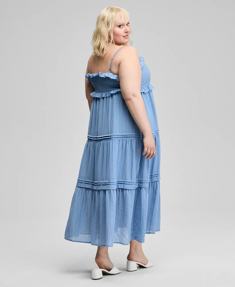 And Now This Trendy Plus Ruffle-Trim Maxi Dress, Exclusively at Macy's
