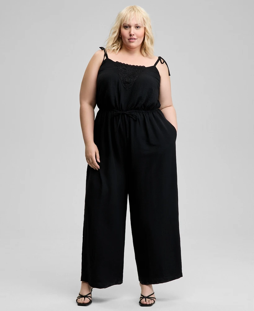 And Now This Trendy Plus Drawstring-Waist Jumpsuit, Exclusively at Macy's