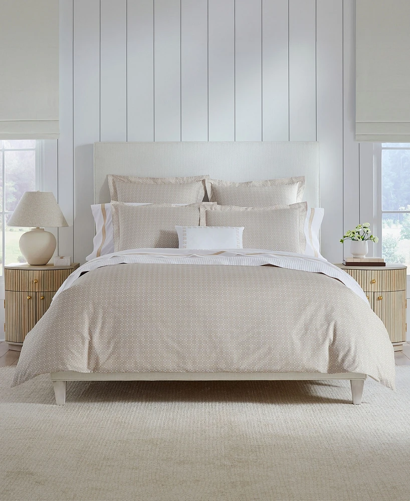 Sferra Sassetta Geometric Design Duvet Cover, Full/Queen