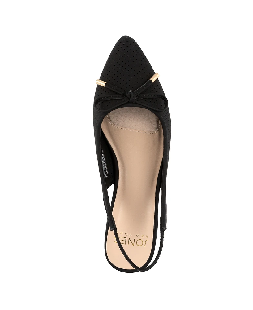 Jones New York Women's Qeemeh Perforated Slingback Flats