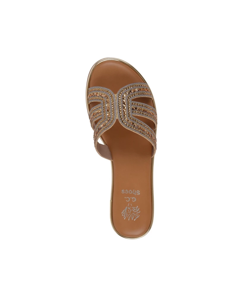 Gc Shoes Women's Clara Embellished Flat Sandals