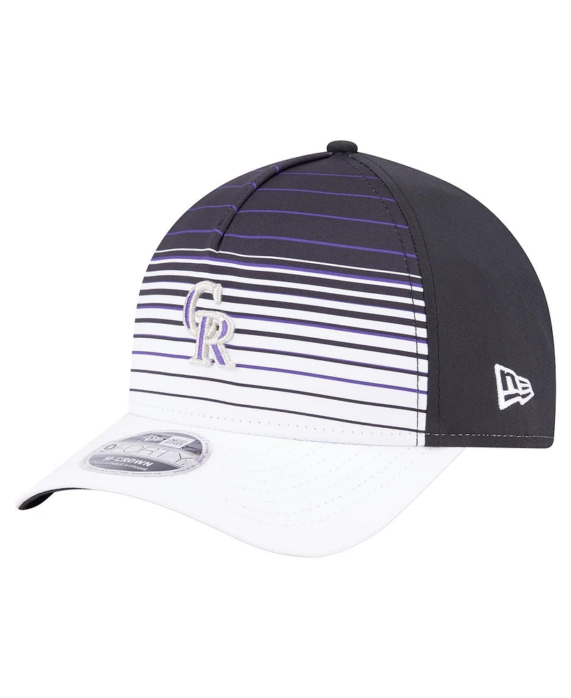 New Era Men's Black Colorado Rockies Gradient 9Forty M-Crown Adjustable Hat