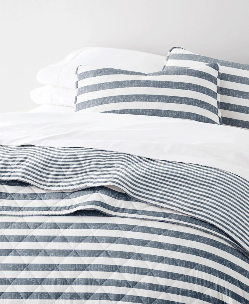ienjoy Home Classic Stripe Reversible 2-Pc. Quilt Set, Twin/Twin Xl