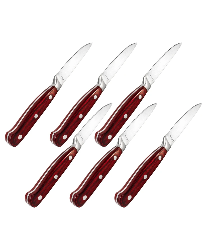 BergHOFF Pakka Wood 9-Piece Steak Carving Knife Set