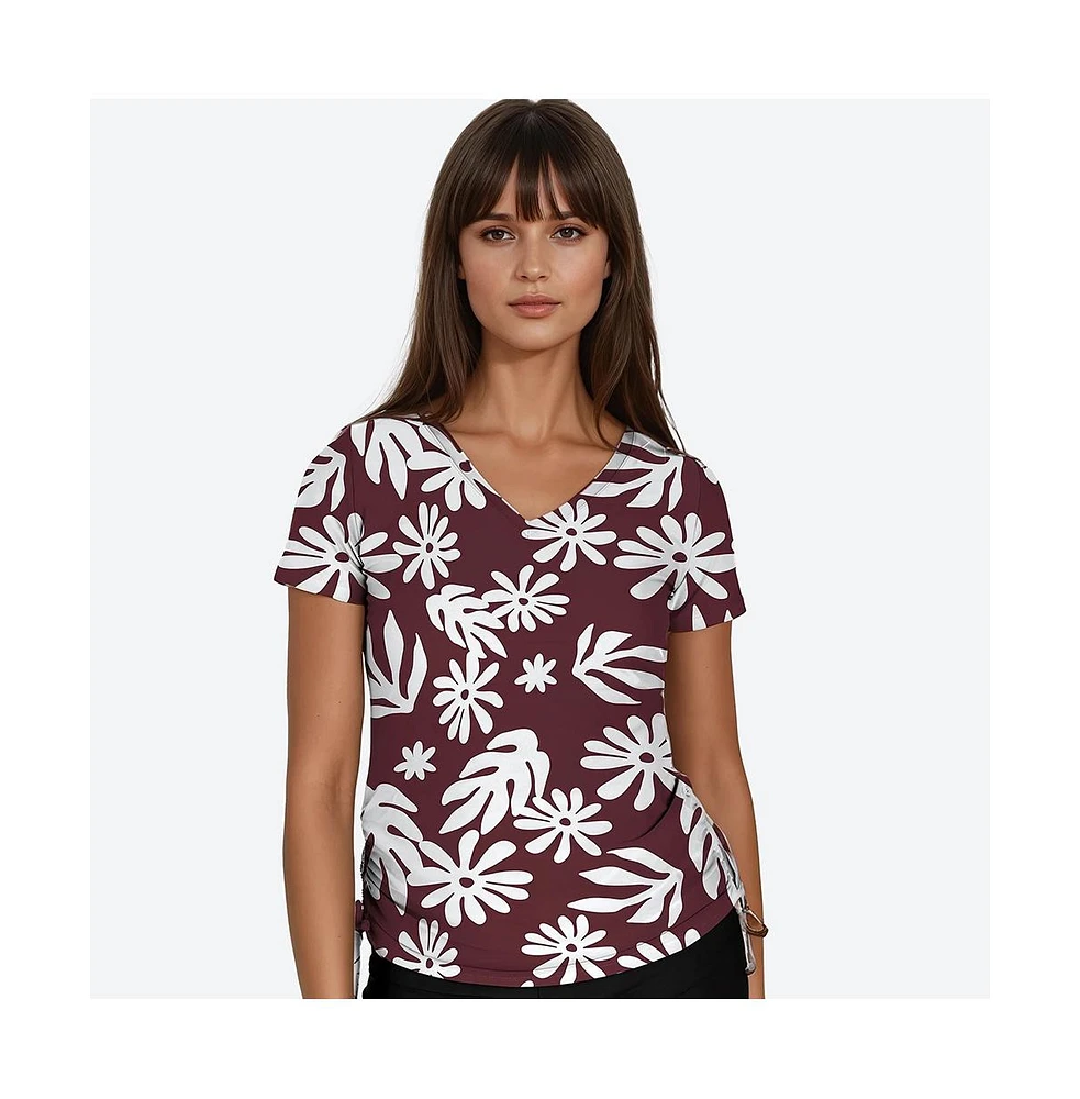 Calypsa Women's V-Neck Adele Swim Top