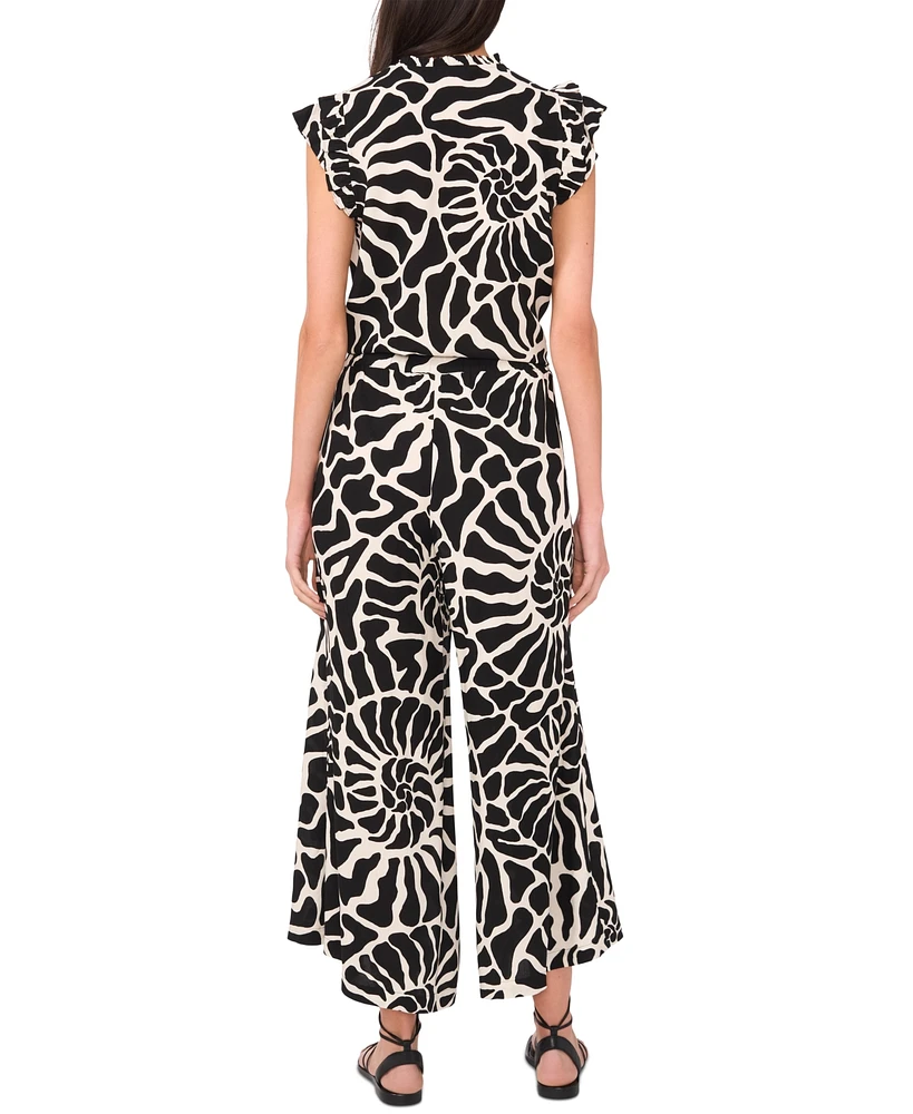 Vince Camuto Women's Printed Pull-On Wide-Leg Pants