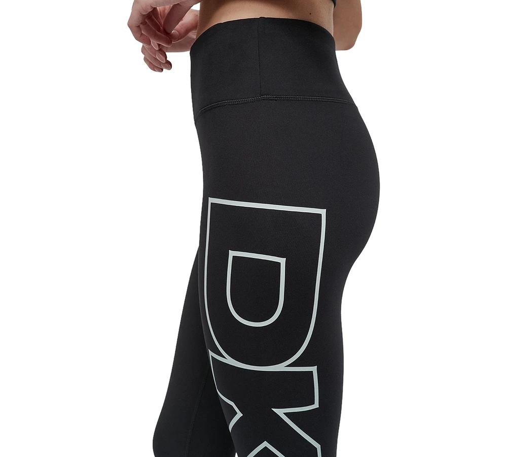 Dkny Sport Women's Exploded-Logo Stretch 7/8 Leggings