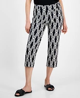 Jm Collection Petite Printed Capri Pants, Exclusively at Macy's