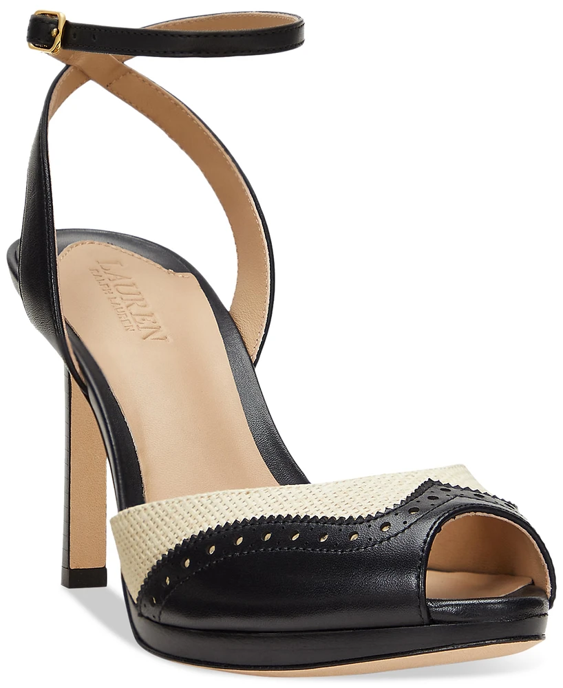 Lauren Ralph Women's Kyla Wingtip Dress Sandals