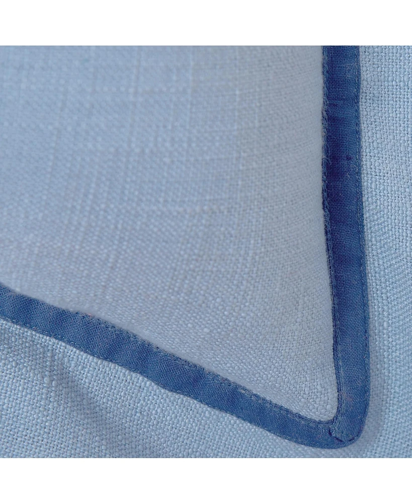18" x 18" Pacific Cotton Handcrafted Flange Accent Throw Pillow