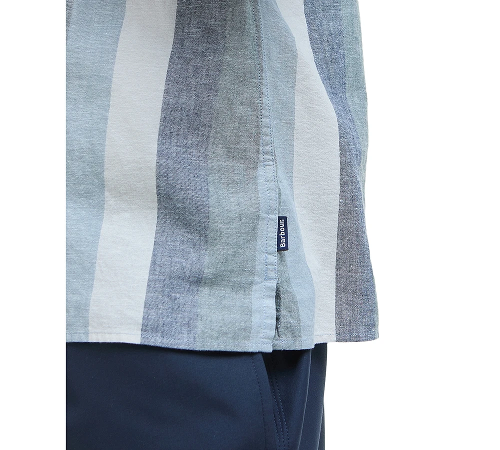 Barbour Men's Portwell Linen Summer-Fit Stripe Button-Down Shirt