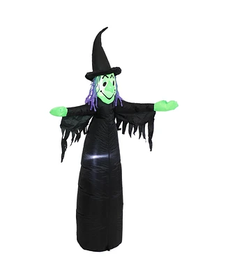Outdoor Wendolyn the Wicked Witch Self-Inflating Halloween Inflatable Yard Decoration with Led Lights and Built-In Fan - 5'