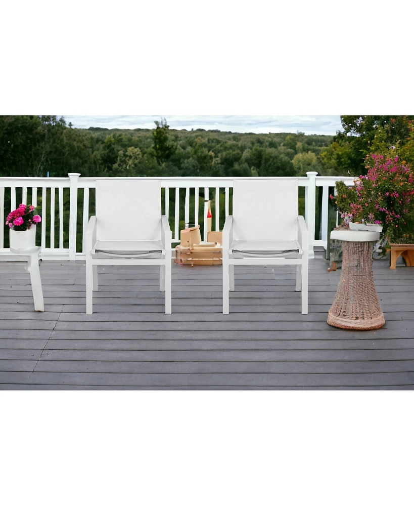 Set of Two Metal Dining Chairs – Modern Seating for Patio & Dining Room