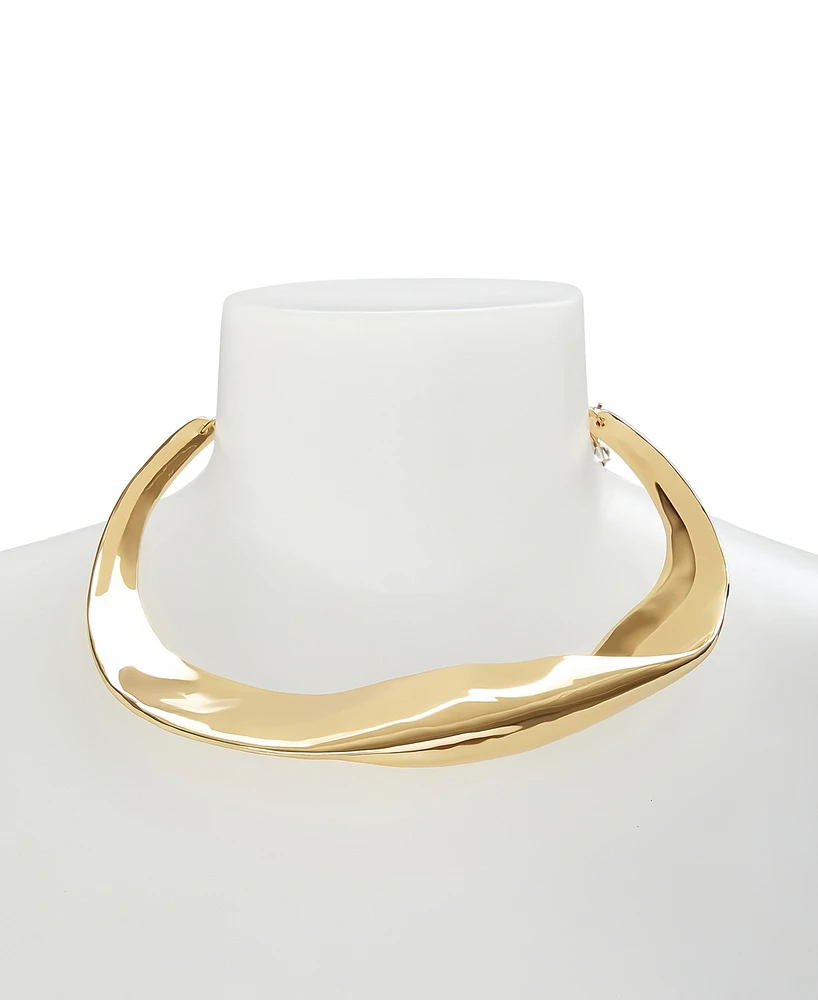Robert Lee Morris Soho Gold Sculpted Statement Collar Necklace