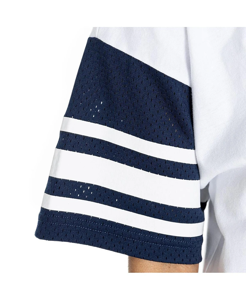 Gameday Couture Women's White Denver Broncos Vintage Look Contrast Mesh Striped Raglan T-Shirt