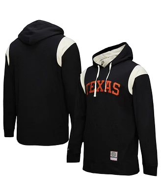 Mitchell & Ness Men's Black Texas Longhorns Thermal Lightweight Pullover Hoodie