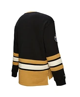 Mitchell & Ness Men's Black Vegas Golden Knights Heritage Lace-Up Pullover Sweatshirt