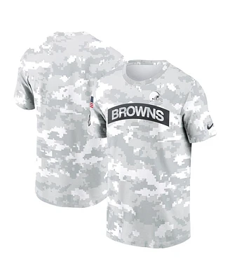 Nike Men's Arctic Camo Cleveland Browns 2024 Salute To Service Performance T-Shirt