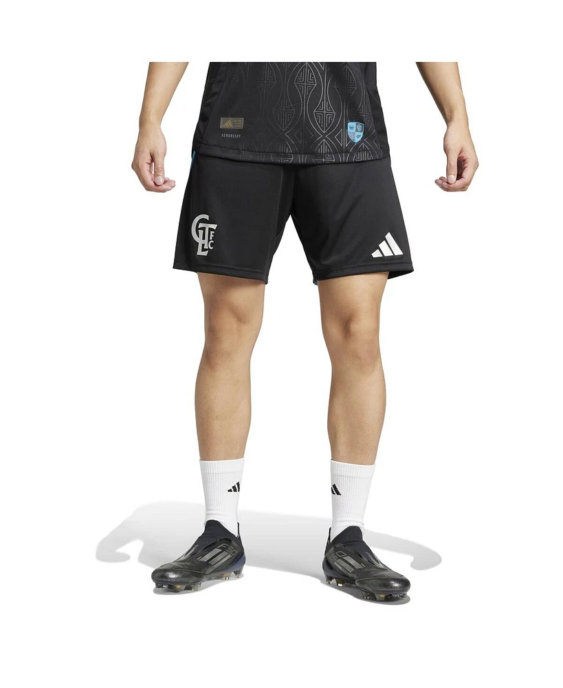 Adidas Men's Black Charlotte Fc Away 2025 Fortress Kit Authentic Shorts