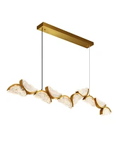 Cwi Lighting 17" Metal Moon Integrated Led Chandelier