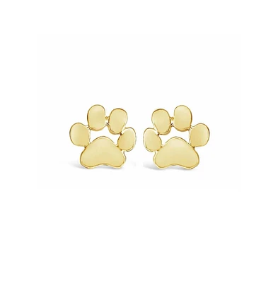 GoldenPaw Paw Print Stud Earrings for Pet Lovers