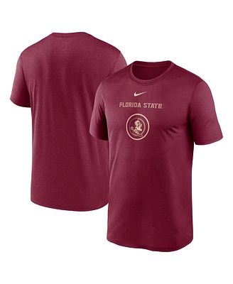 Nike Men's Garnet Florida State Seminoles On-Court Basketball Legend Practice Performance T-Shirt