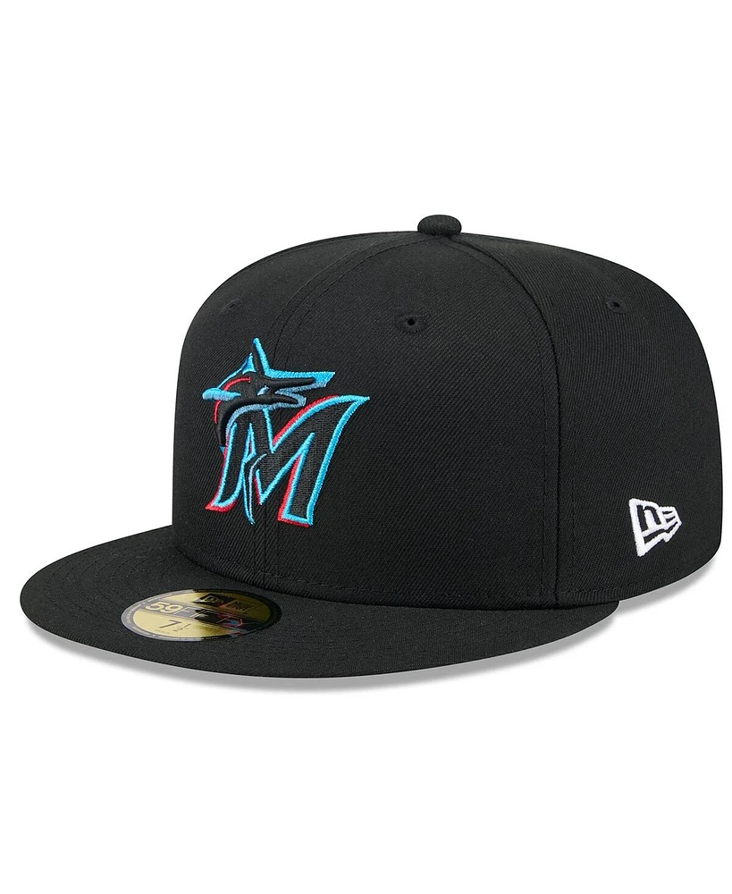 New Era Men's Black Miami Marlins 2025 Jackie Robinson Day 59FIFTY Fitted Hat