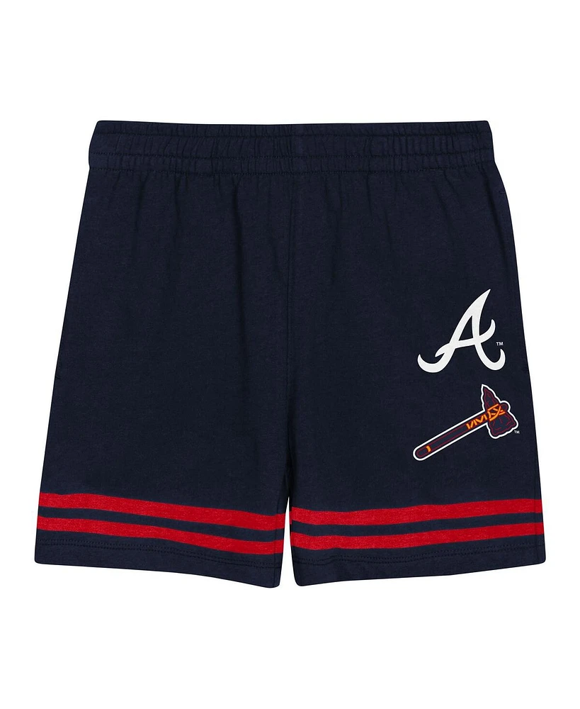 Outerstuff Toddler 2-Piece Navy Atlanta Braves Bonus Ball T-Shirt and Shorts Set