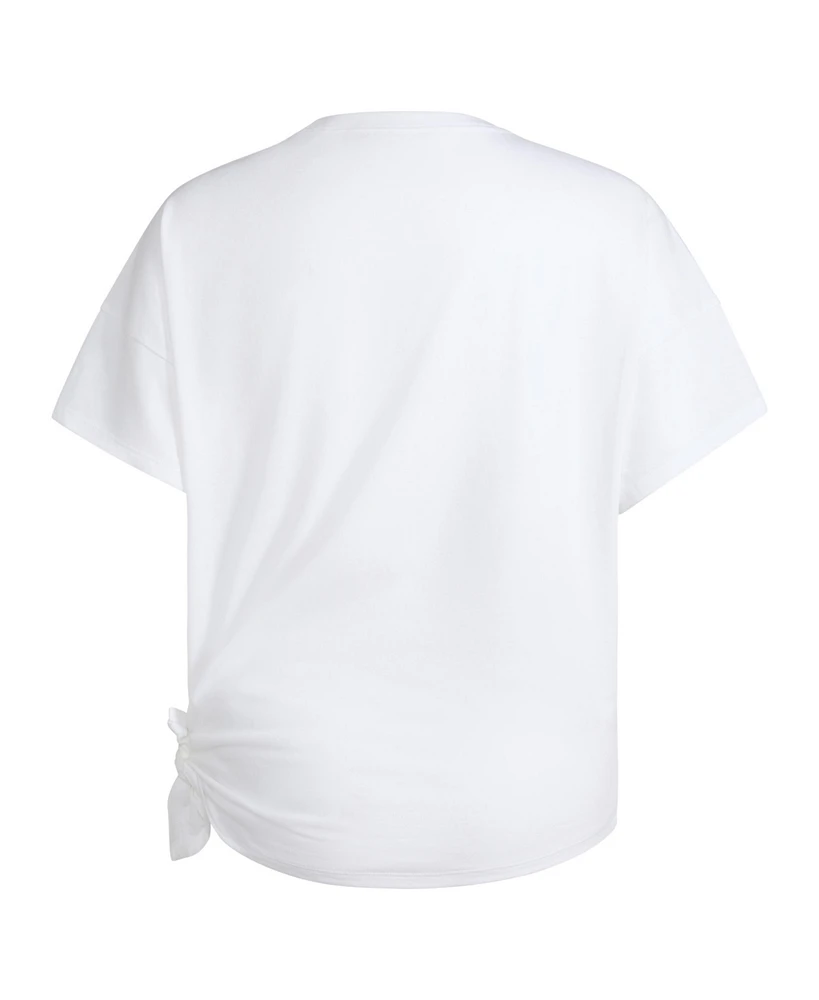 adidas Big Girls Short Sleeve Tie Front T-Shirt