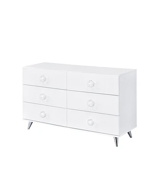6-Drawer Manufactured Wood Dresser – Sleek Double Dresser for Clothes and Accessories