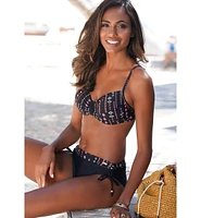 Lascana Women's Boho Print Underwire Bikini Swimsuit Top Bra Sizing