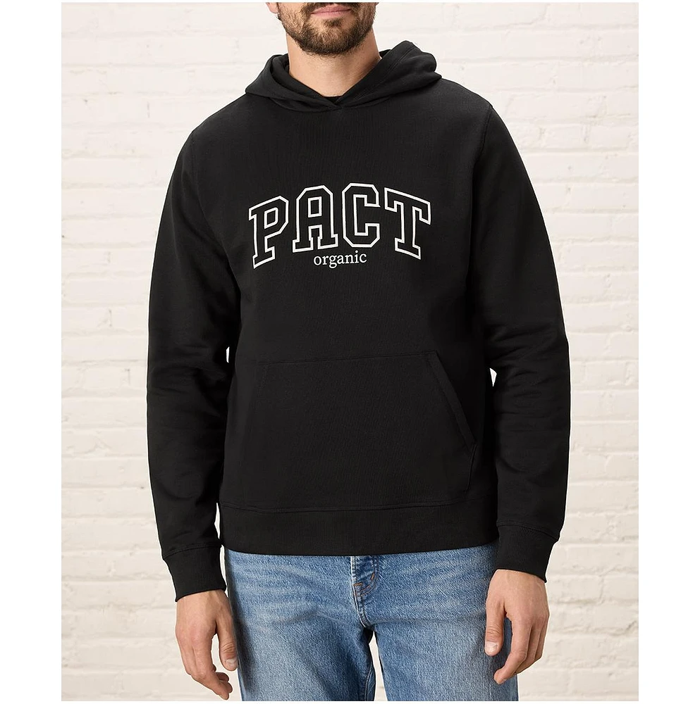 Pact Men's Organic Cotton Cloud Brushed Fleece Graphic Hoodie