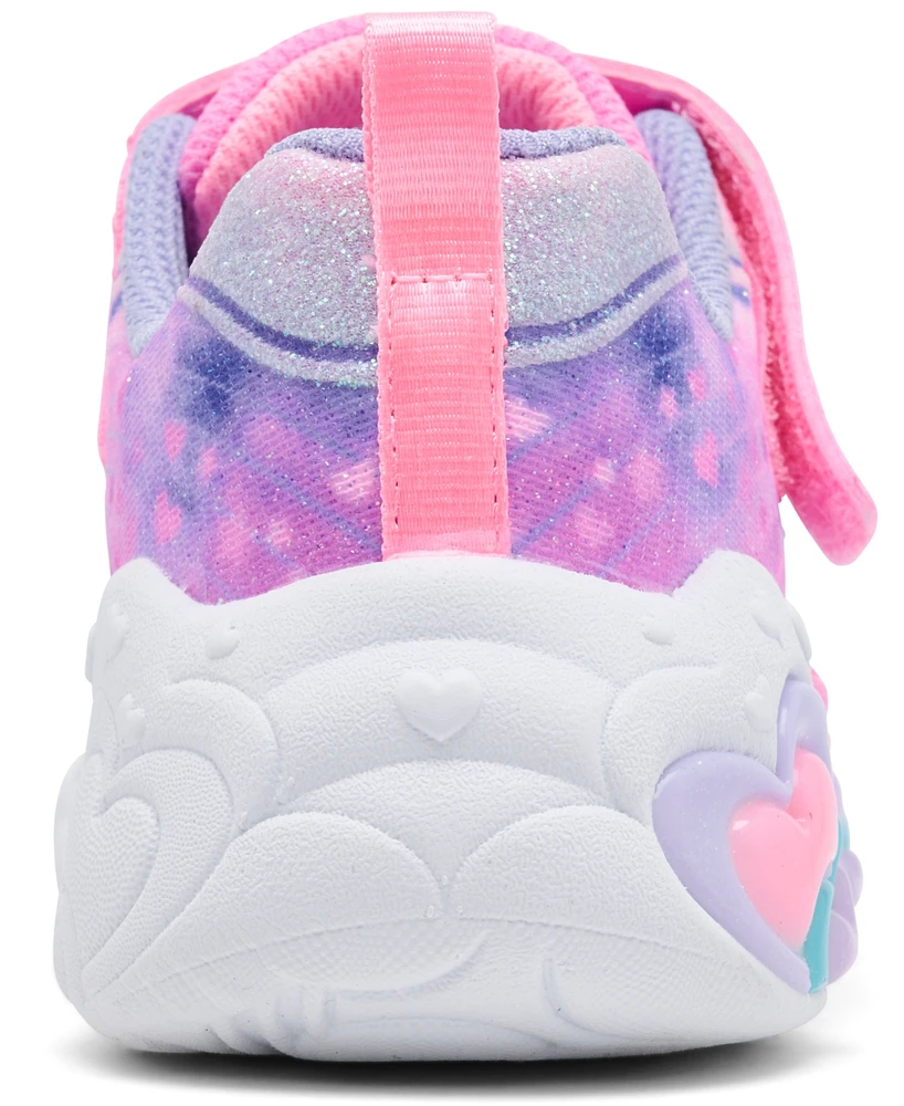 Skechers Toddler Girls S-Lights: Eternal Heart Lights Light-Up Fastening Strap Casual Sneakers from Finish Line