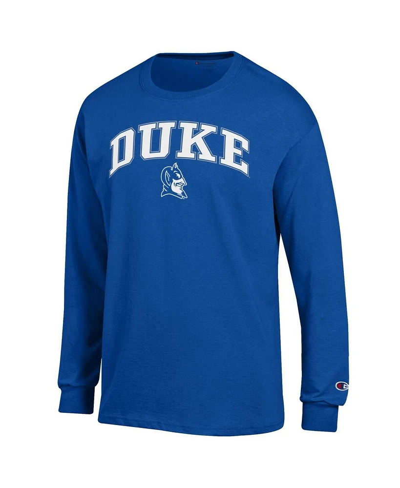 Champion Men's Royal Duke Blue Devils Arch Over Logo Long Sleeve T-Shirt