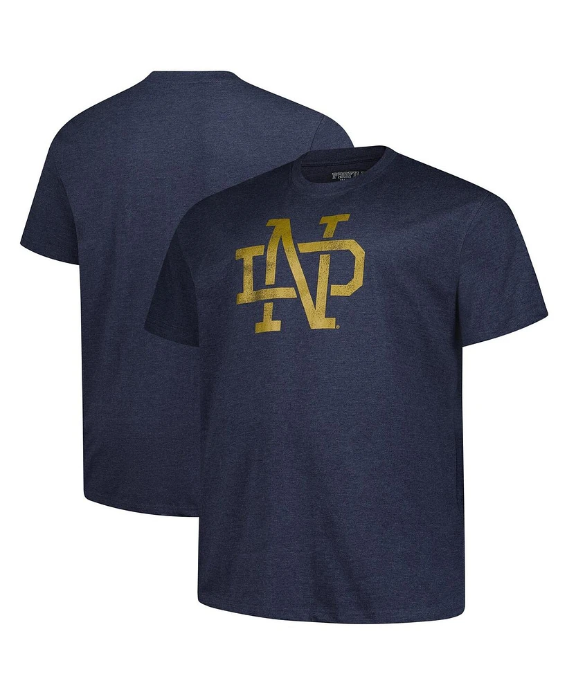 Fanatics Men's Navy Notre Dame Fighting Irish Big Tall Distressed Vintage Logo T-Shirt