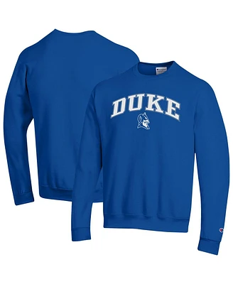 Champion Men's Royal Duke Blue Devils Arch Over Logo Pullover Sweatshirt