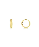 The Lovery Gold Huggie Hoop Earrings 14K Gold 15 x 3 millimeters