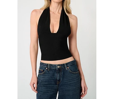WeWoreWhat Women's Knit Halter Top