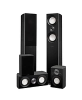 Fluance Reference Surround Sound Home Theater 5.0 Channel Speaker System including 3-Way Floorstanding Towers, Center Channel, and Rear