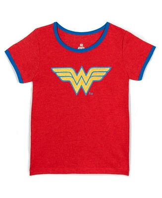 Justice League Toddler Girls Dc Comics Wonder Woman Ringer T-Shirt