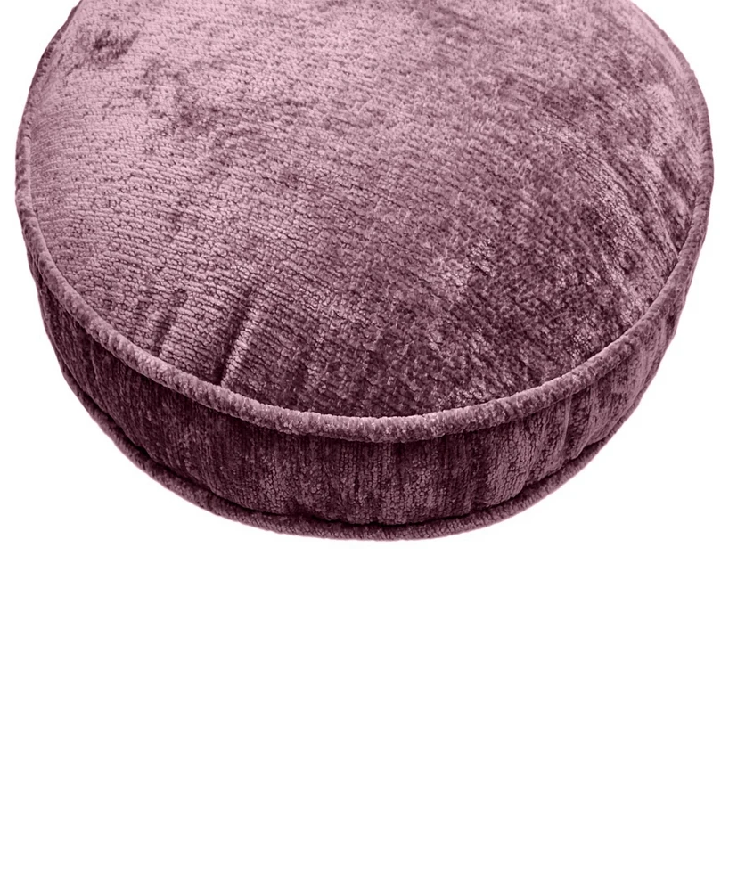 Edie@Home Delmonico Chenille Decorative Pillow, 16" Round