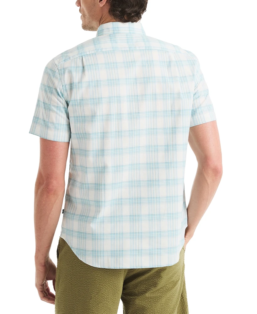 Nautica Men's Classic-Fit Plaid Button-Down Oxford Shirt
