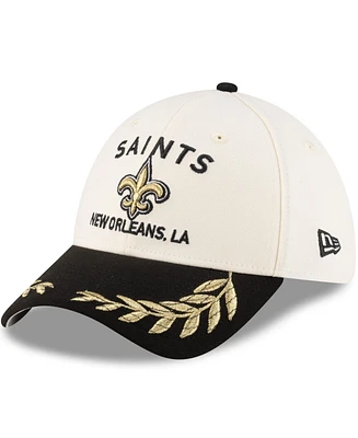 New Era Men's Cream/Black Orleans Saints 2025 Nfl Draft 39THIRTY Flex Hat